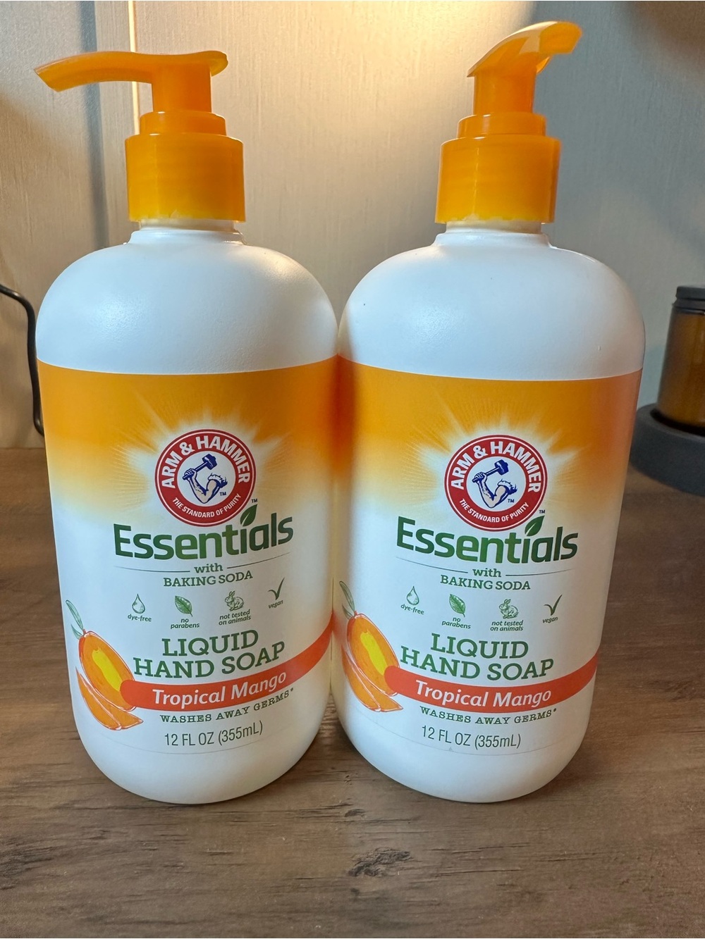 Arm & Hammer 2pk Essentials With Baking Soda Liquid Hand Soap Tropical Mango NEW